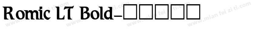 Romic LT Bold字体转换